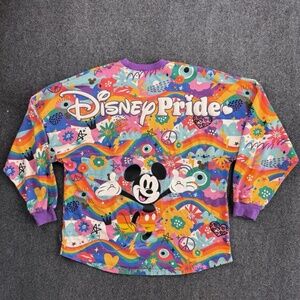 Mickey Mouse Spirit Jersey Disney Pride Puff Print Long Sleeve Adult Unisex M